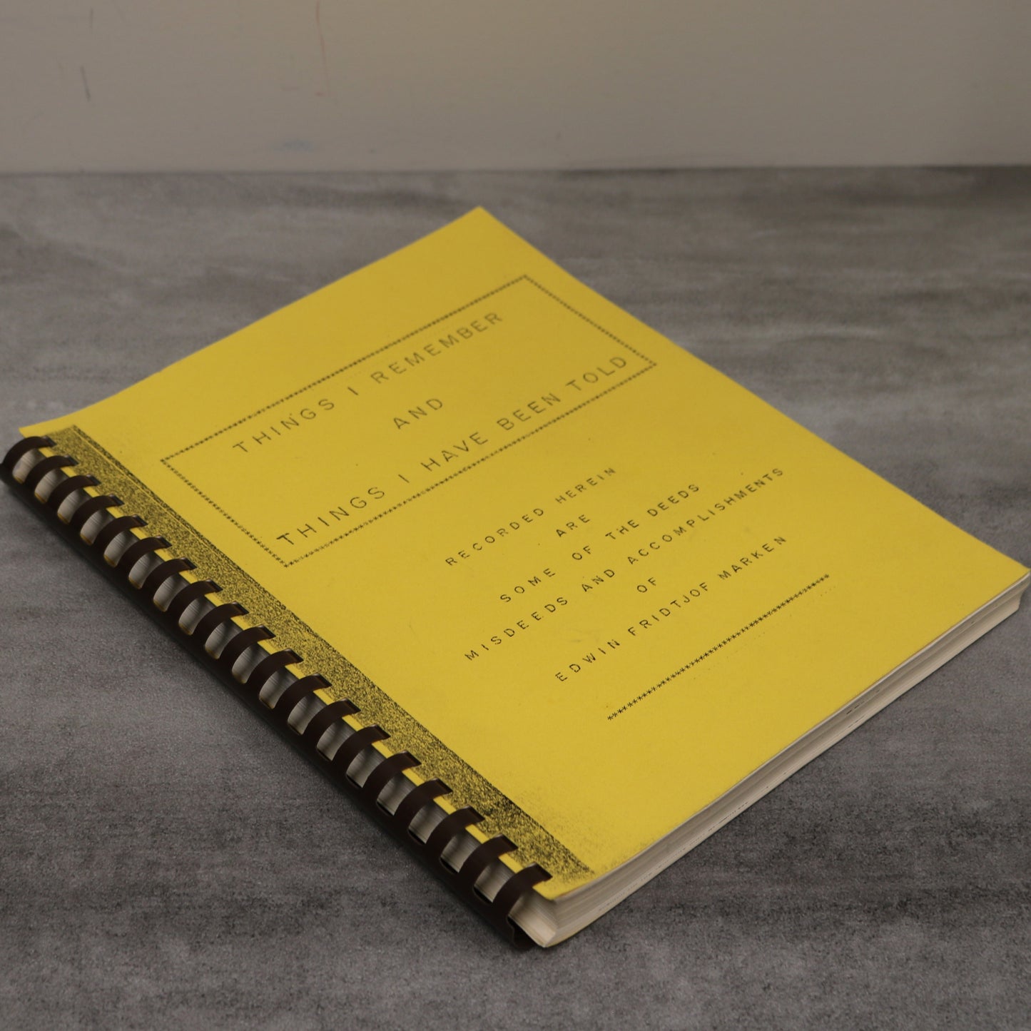 Marken Family Saskatchewan Alberta History Canadian Minnesota Autobiography Book