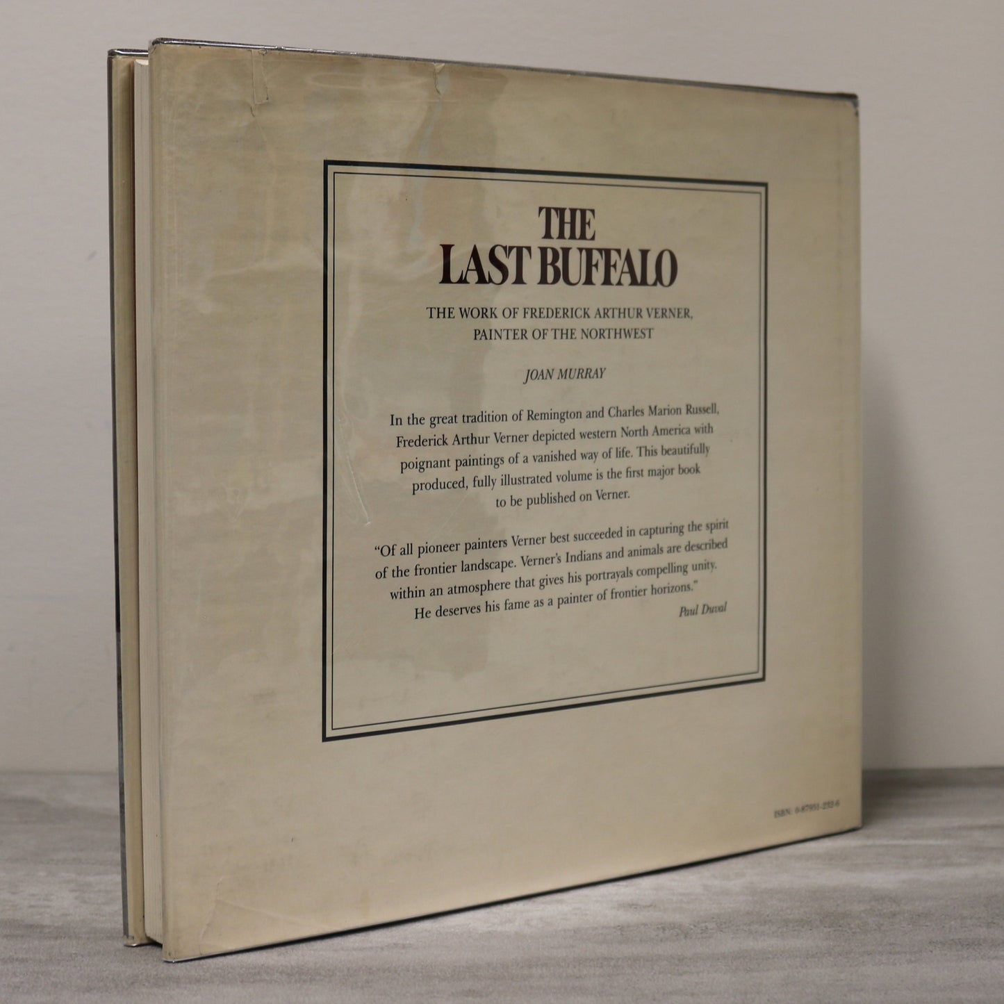 Last Buffalo Frederick Arthur Verner Canada Canadian Northwest Artist Painter Art Book