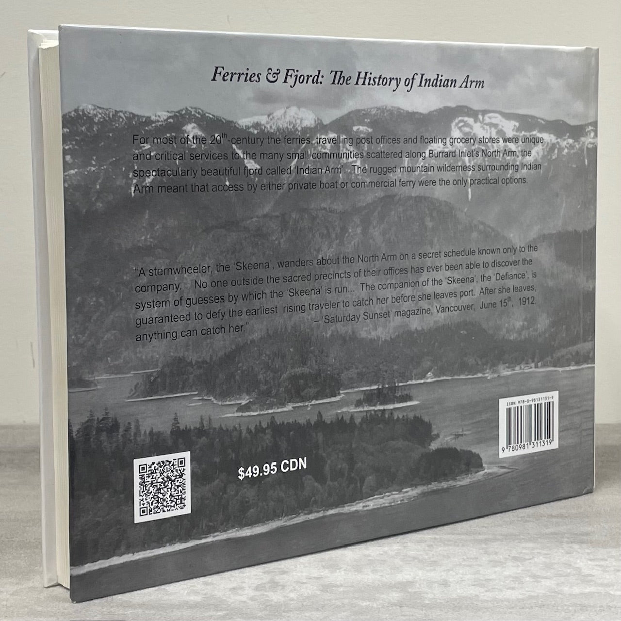 Ferries Fjord Indian Arm Boats Burrard Inlet BC British Columbia History Used Book