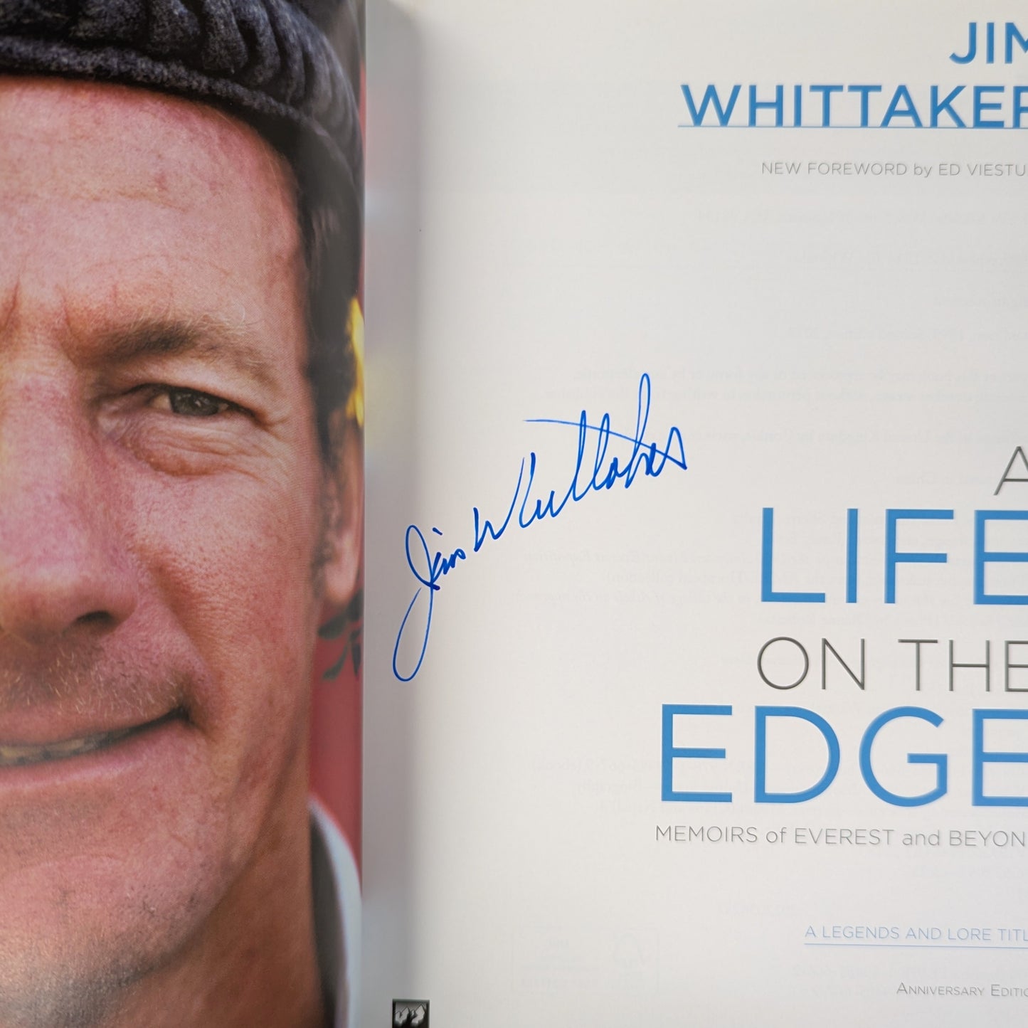A Life on the Edge Jim Whittaker Everest Mountaineering Climbing Climber Signed Book