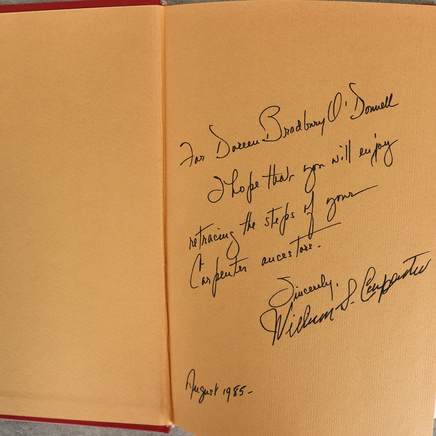 Journey Through Carpenter Country New England USA Family History Used Book