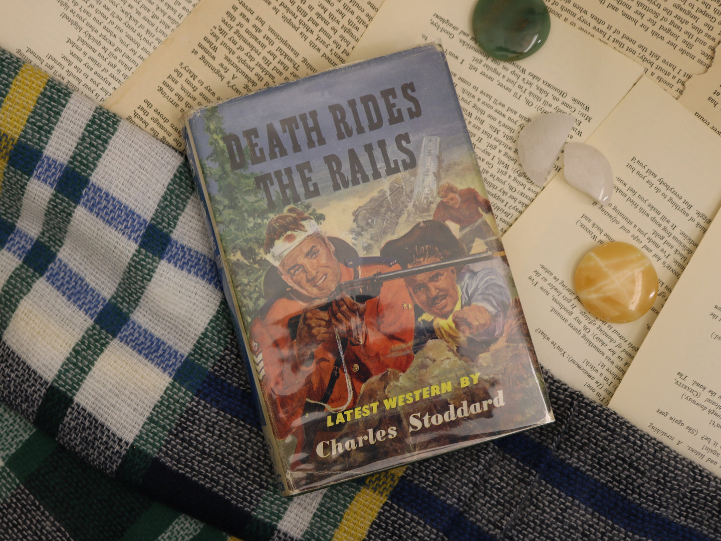 Death Rides Rails Charles Stoddard RCMP Mountie Royal Police Fiction Book
