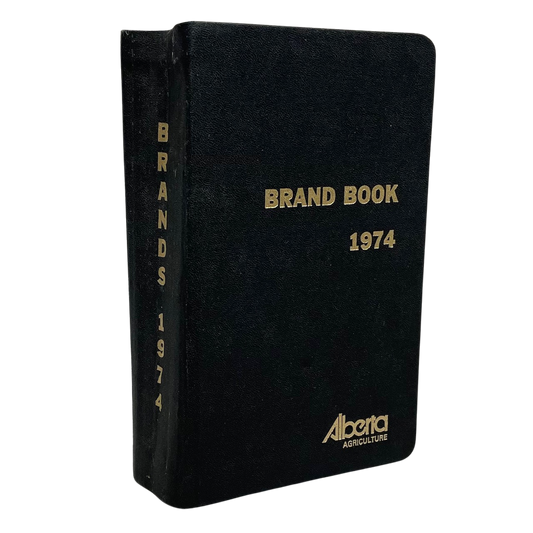 Livestock Brand Book 1974 Alberta Ranching History Cowboy Canada Used Book