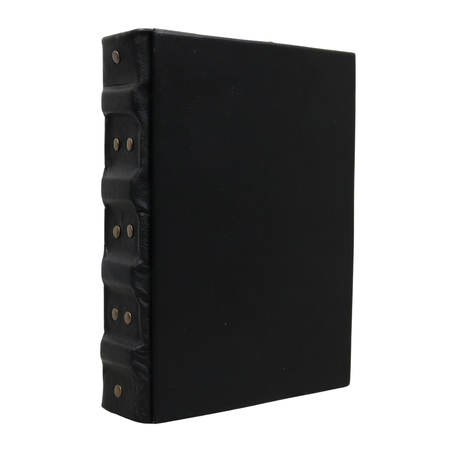 Black Hardcover Rustic Leather Journal with Antiqued Pages 6" X 8" Notebook Bound Book