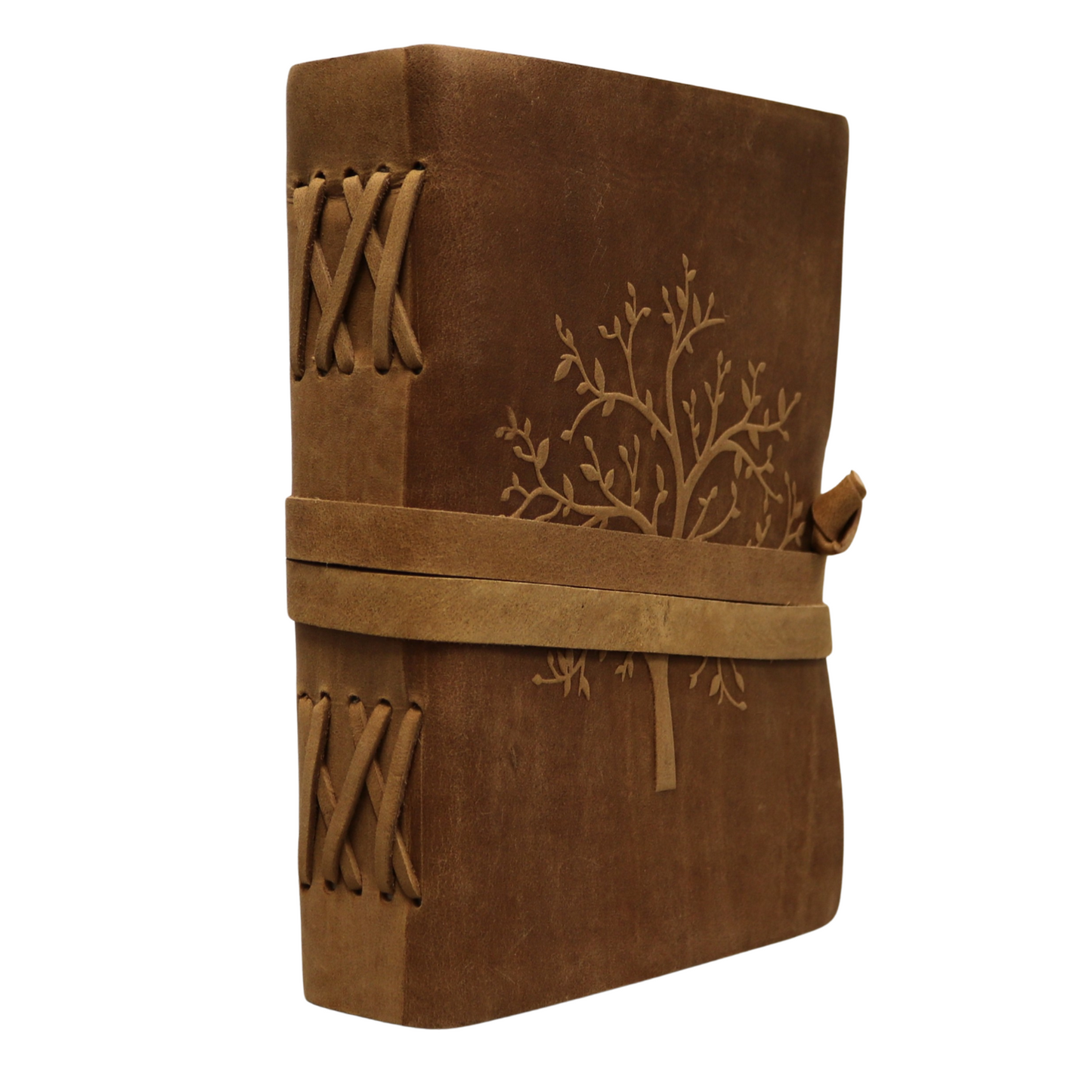 Tree Of Life Rustic Leather Journal with Antiqued Pages 6" X 8" Notebook Bound Book