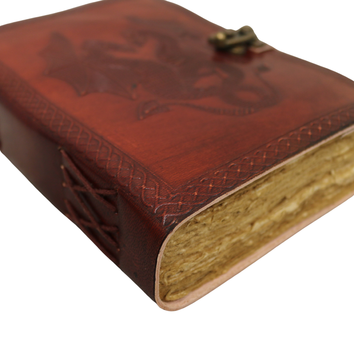 Dragon Rustic Leather Journal with Antiqued Pages 6" X 8" Notebook Bound Book