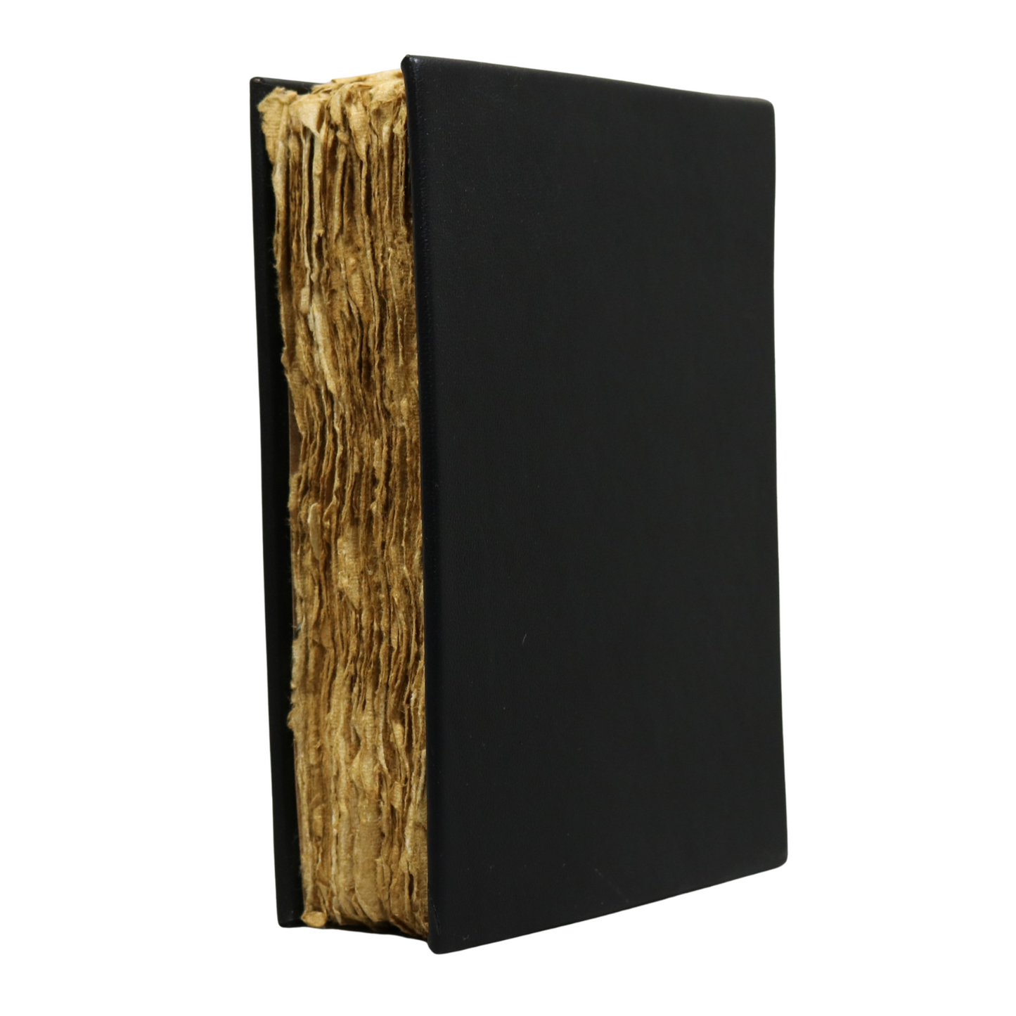 Black Hardcover Rustic Leather Journal with Antiqued Pages 6" X 8" Notebook Bound Book