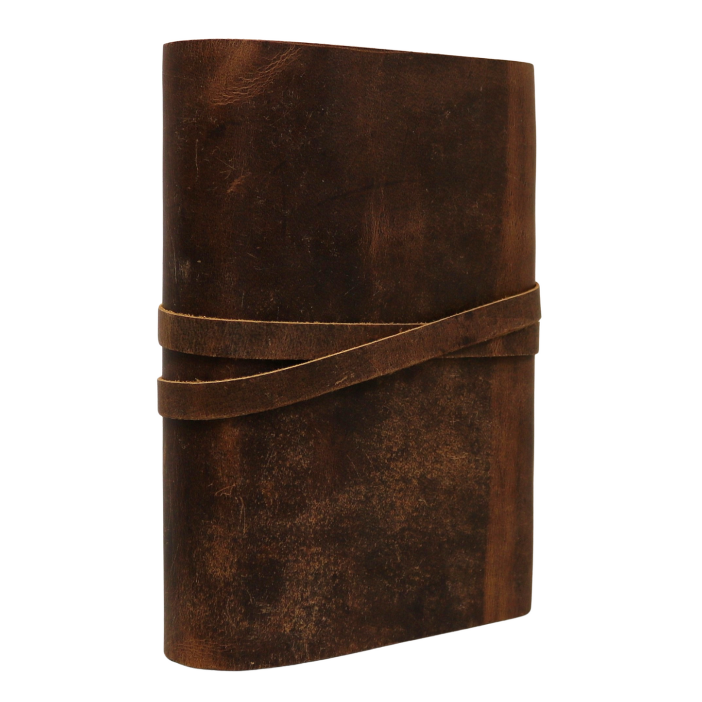 Key Strap Rustic Leather Journal with Antiqued Pages 6" X 8" Notebook Bound Book