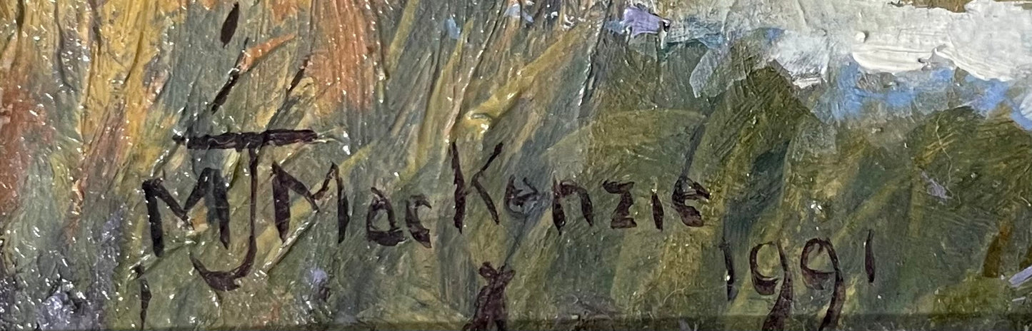 Malcolm James Mac MacKenzie Painting Elk Canadian Rockies Canada Cowboy Art Artist