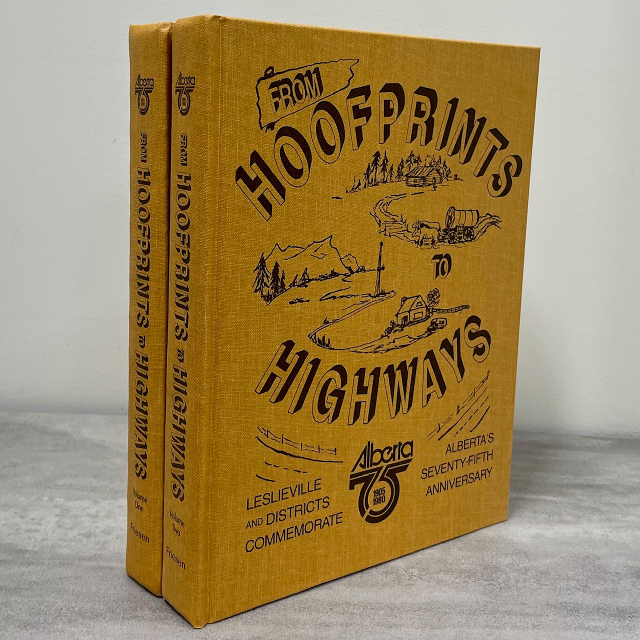 Hoofprints to Highways Leslieville Alberta Canada Canadian Local History 2Vols Book