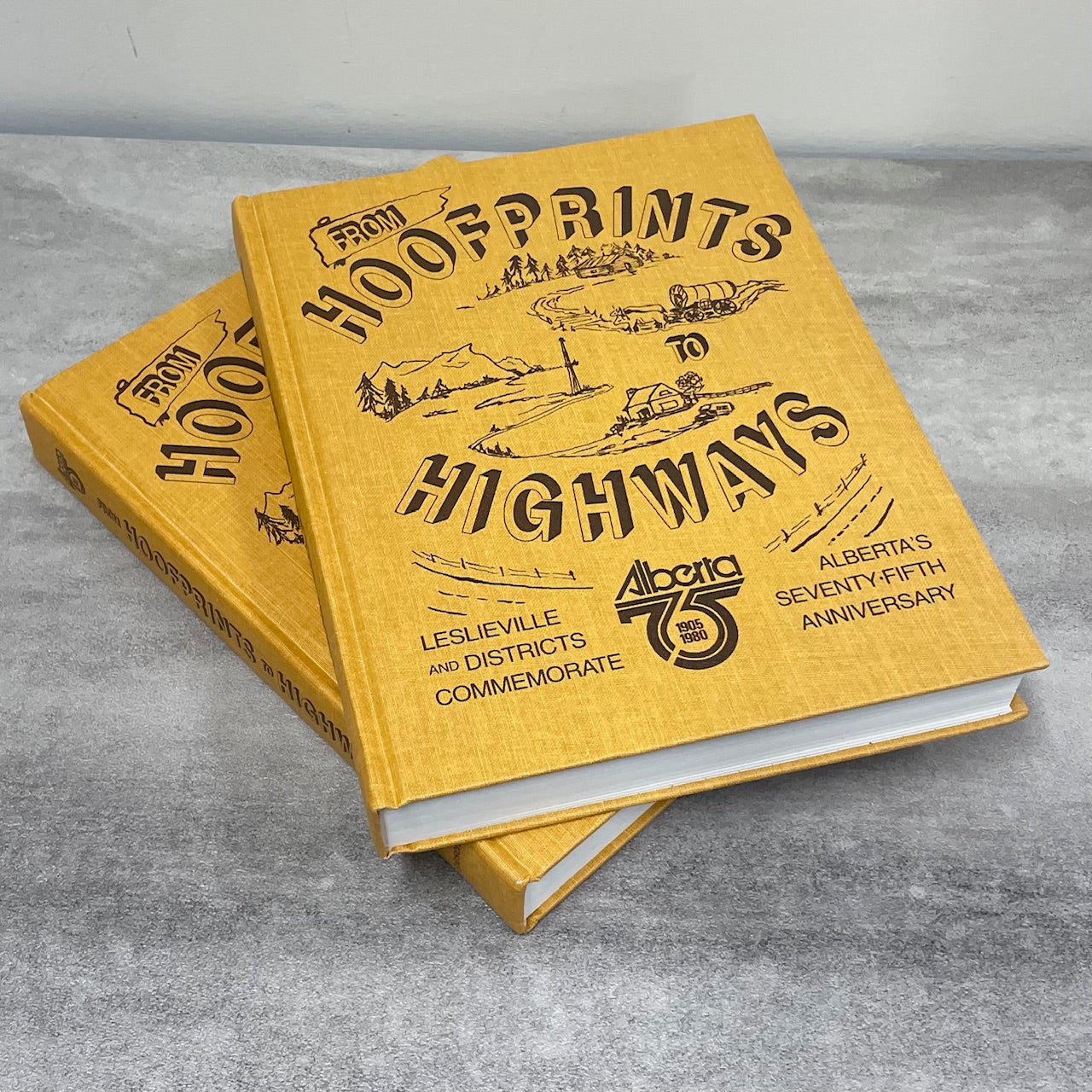 Hoofprints to Highways Leslieville Alberta Canada Canadian Local History 2Vols Book