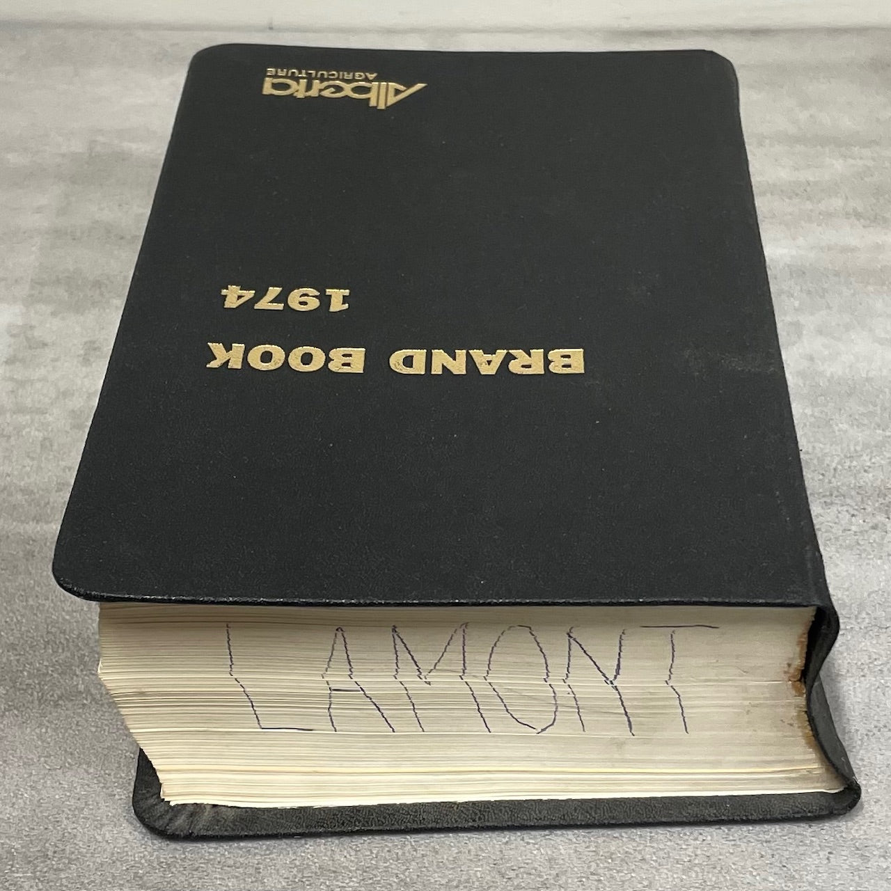 Livestock Brand Book 1974 Alberta Ranching History Cowboy Canada Used Book