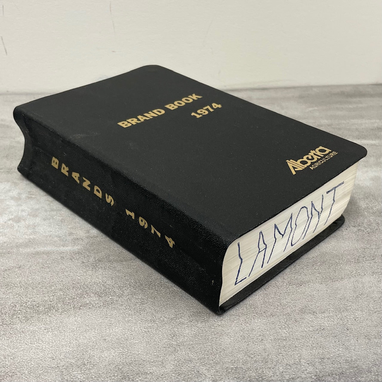 Livestock Brand Book 1974 Alberta Ranching History Cowboy Canada Used Book