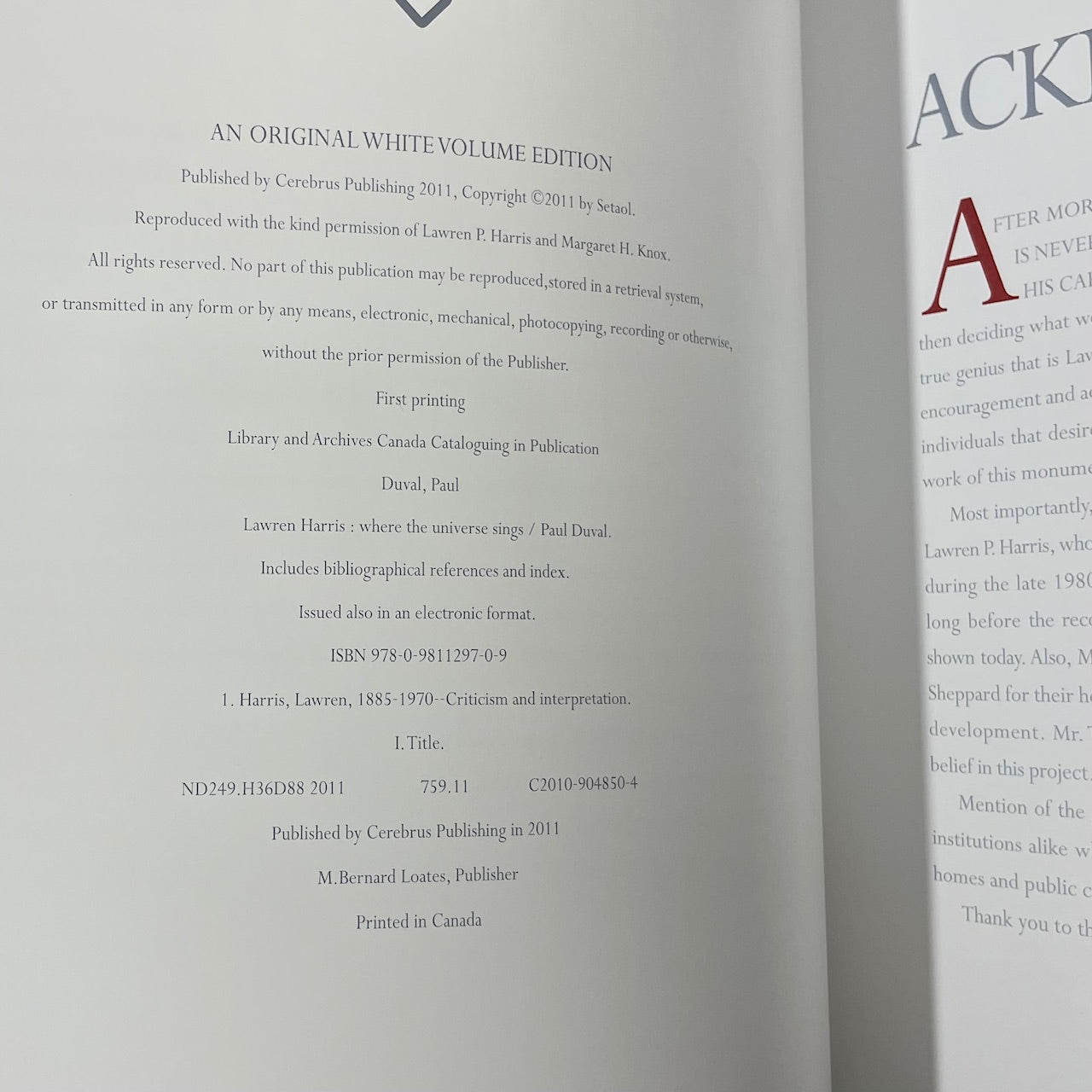 Lawren Harris Canada Art Artist Group 7 Seven Painter Canadian History Used Book