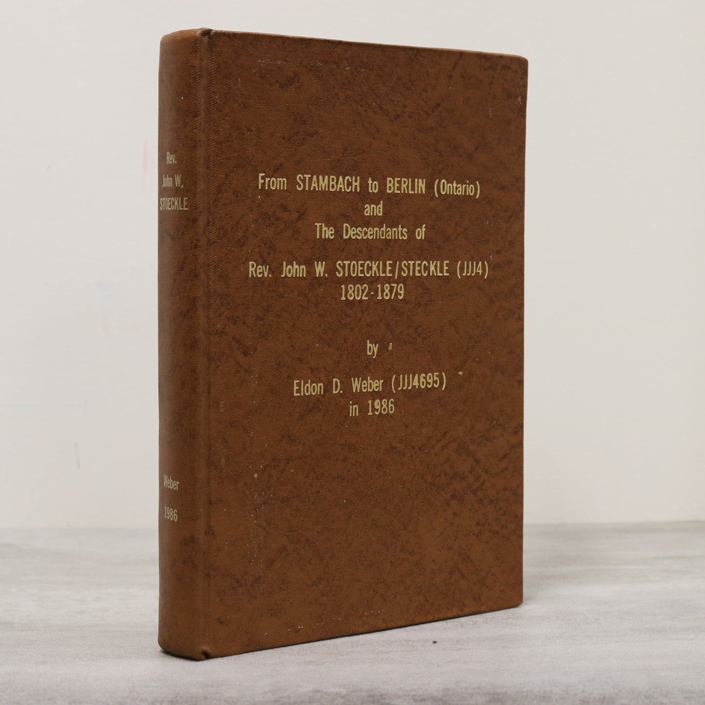 From Stambach to Berlin Ontario Stoeckle Steckle Genealogy Canada Canadian Book