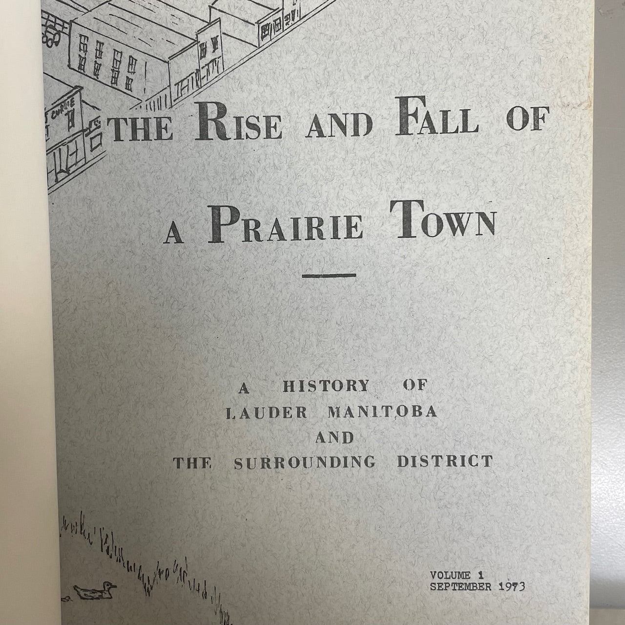 Rise Fall Prairie Town Lauder Manitoba Canada Canadian History Used Book