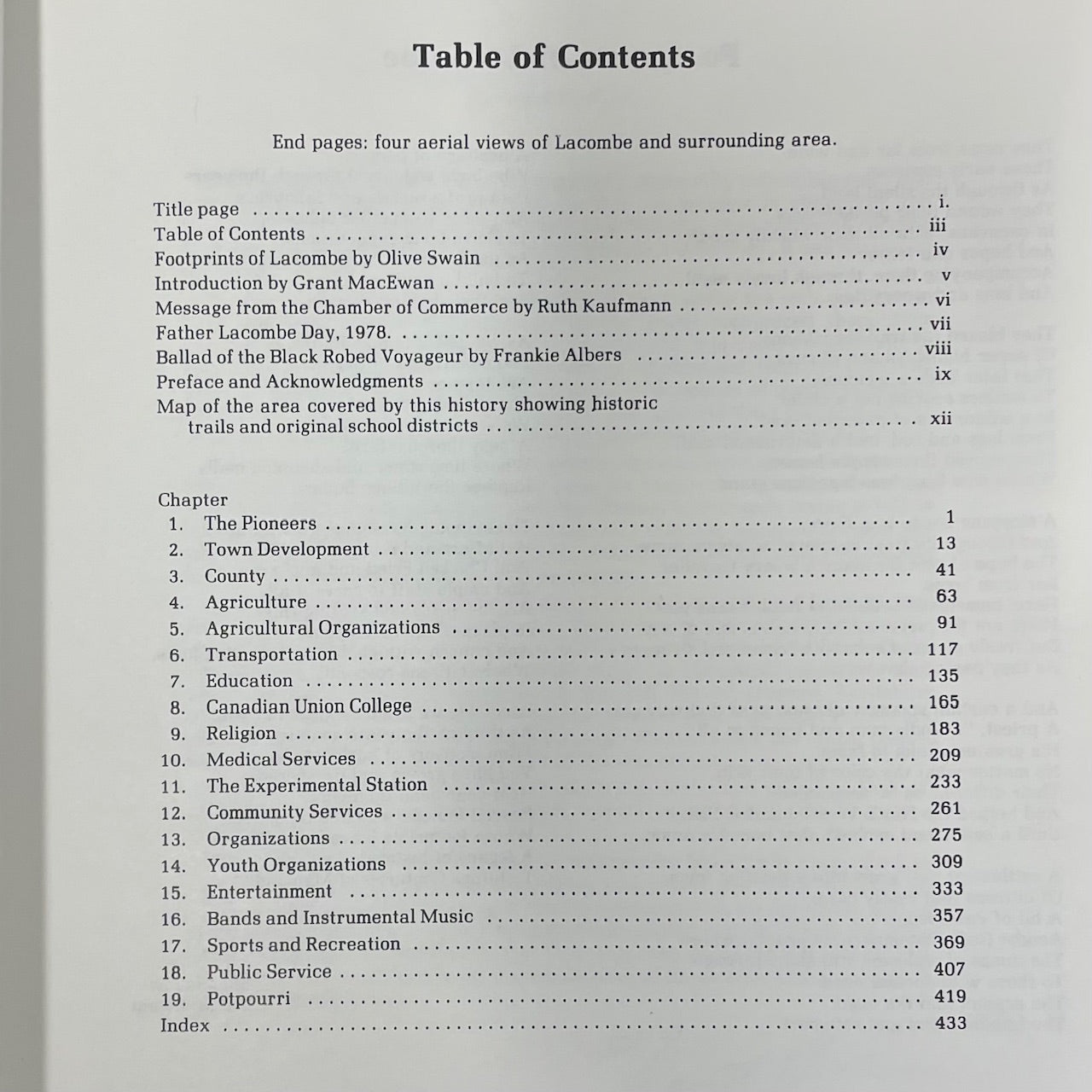 Lacombe First Century Alberta Canada Canadian Community History Used Book