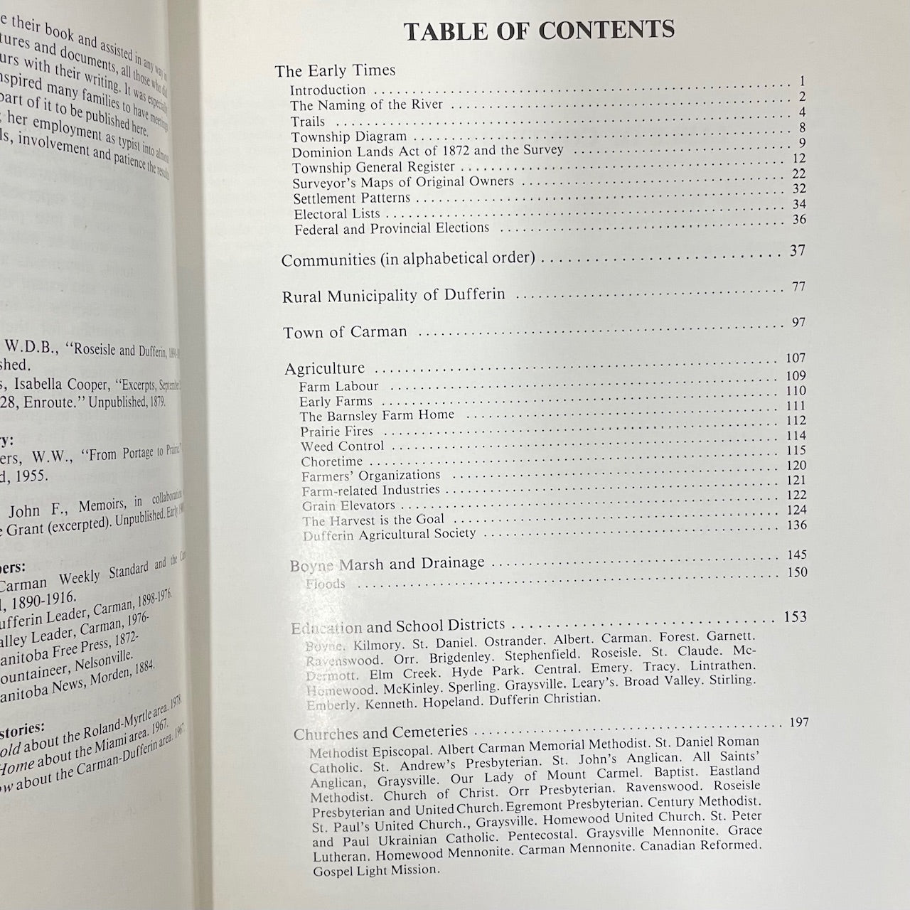 RM of Dufferin Manitoba Canada Canadian History Local Used Book