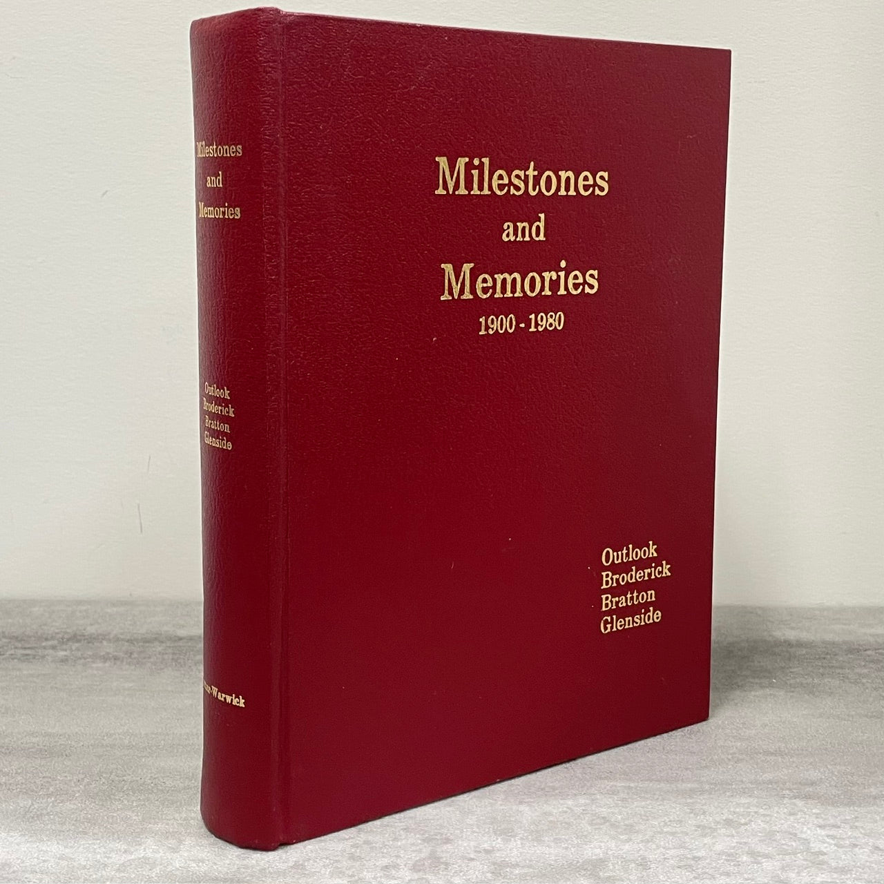 Milestones Memories Outlook Saskatchewan Canada Canadian Local History Book