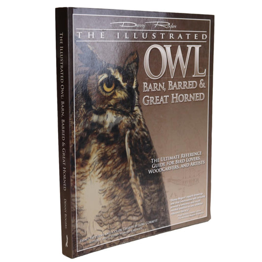 Illustrated Barn Barred Great Horned Owl Wood Carving Used Book